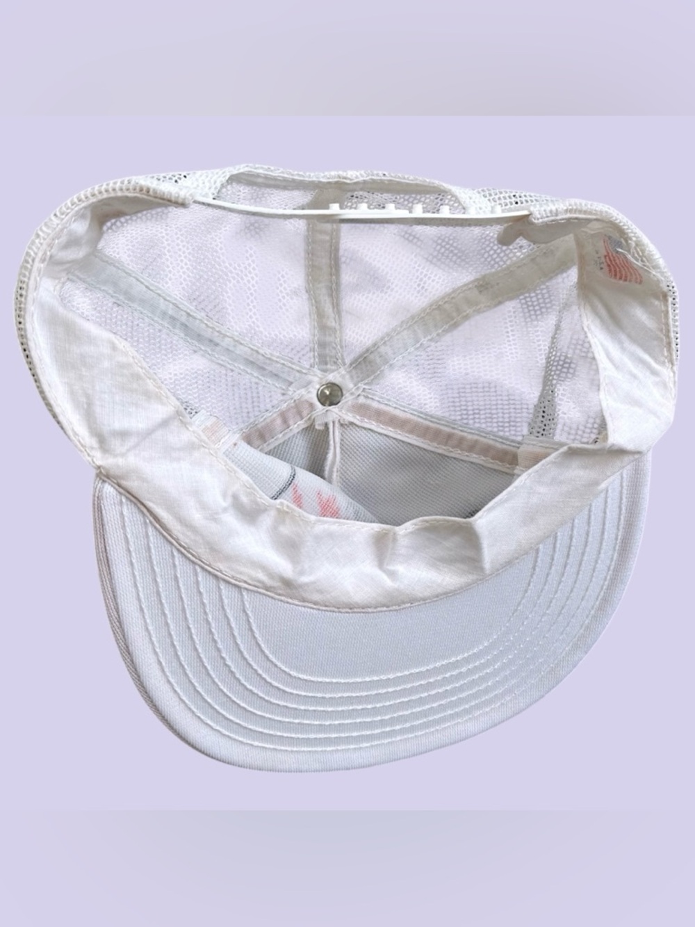 Vintage 80's Darrell Waltrip Tide Racing Trucker Hat Cap Mesh Snapback Made USA - Picture 2 of 3